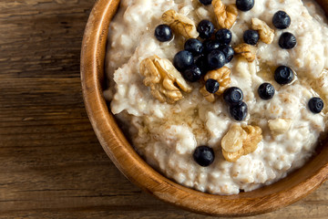 Sticker - Oatmeal porridge with walnuts, blueberries