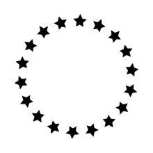 Stars In Circle Icon Vector Illustration Graphic Design
