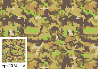 Wall Mural - digital camouflage pattern vector