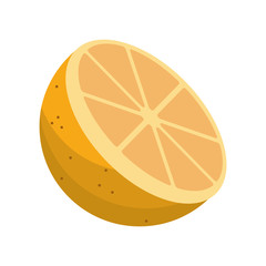 Poster - cartoon sliced orange fruit icon vector illustration eps 10