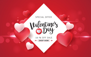 Valentines day sale background. Vector illustration.Wallpaper.flyers, invitation, posters, brochure, banners.