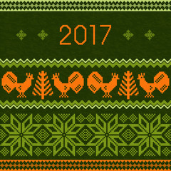 Sticker - 2017 New Year ornamental background