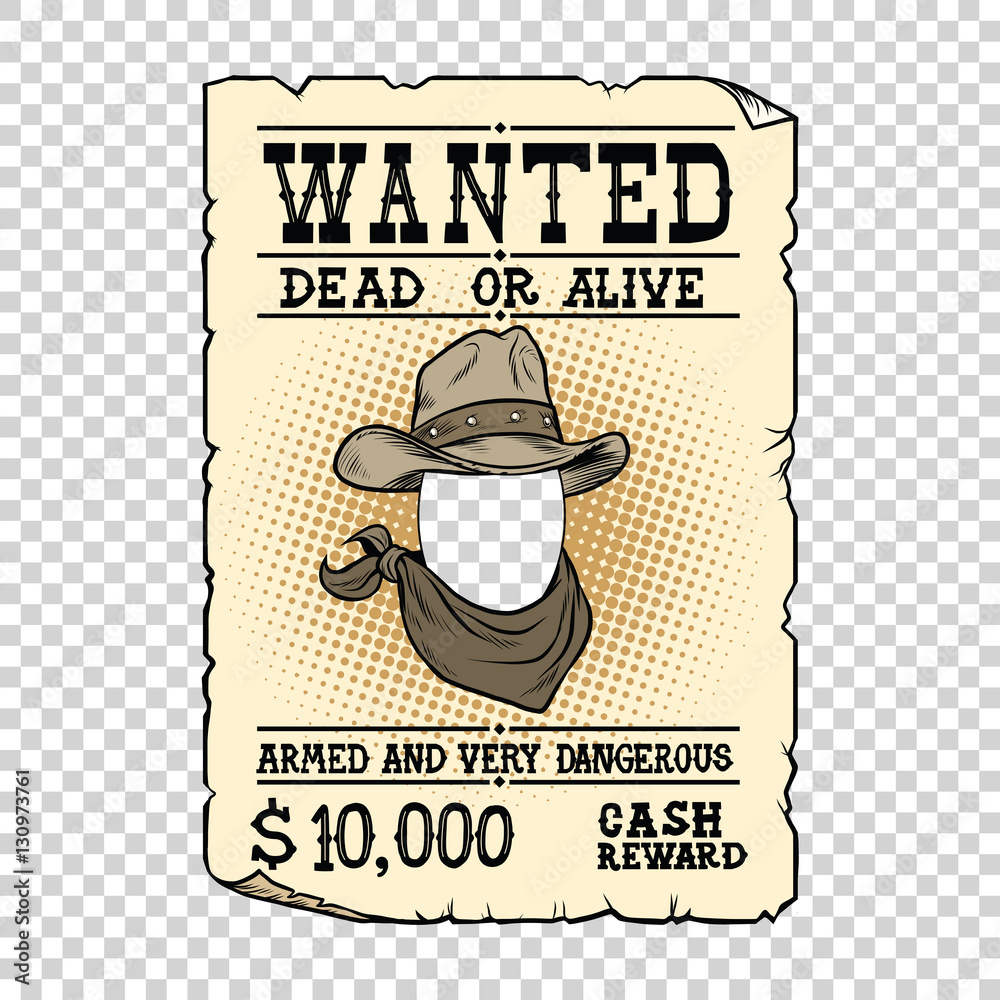 Western Ad Wanted Dead Or Alive Wall Mural Cowboy Wallpaper Murals Images, Photos, Reviews