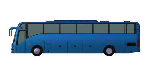 Canvas Print - Blue Travel Bus