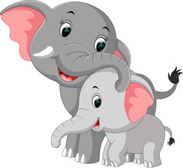 Canvas Print - cute elephant cartoon

