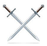 Fototapeta  - crossed swords illustration