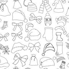 Canvas Print - Christmas seamless vector pattern