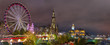 Edinburgh skyline during Christmas period