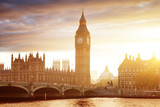Fototapeta Big Ben - Big Ben and Westminster at sunset, London, UK