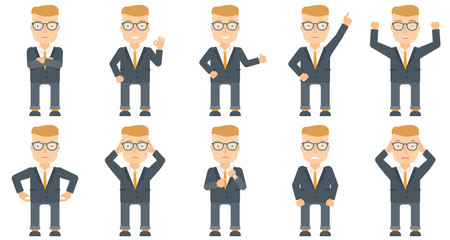 Canvas Print - Vector set of business characters.