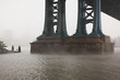 Manhattan Bridge in the fog