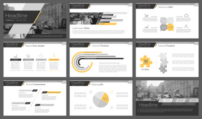 Infographic elements for presentation templates.