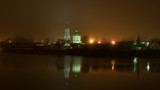Fototapeta Miasto - Catherine nunnery in Tver on the banks of the Volga River. Built in 1774.