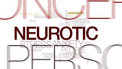 Poster - Neurotic animated word cloud. Kinetic typography.