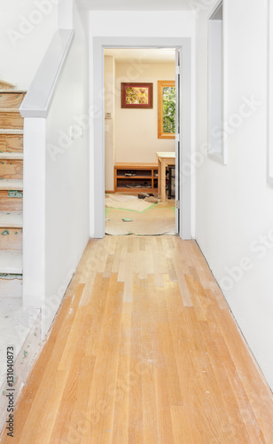 Patched Hardwood Floor In Hallway Buy This Stock Photo And