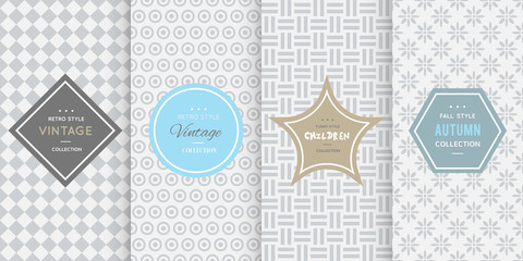Wall Mural - light grey seamless patterns for universal background