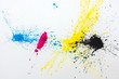 © pozdeevvs - CMYK colour toner for printer cyan magenta yellow