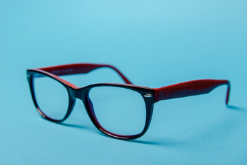 Wall Mural - pair of red plastic-rimmed eyeglasses