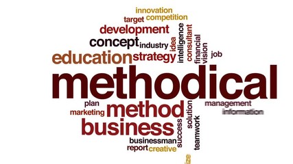 Wall Mural - methodical animated word cloud.