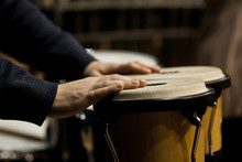  Hands Musician Playing The Bongos