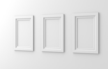 Wall Mural - three blank frames