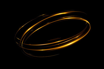 Wall Mural - glow effect. ribbon glint. abstract rotational border lines. power energy. led glare tape. luminous 