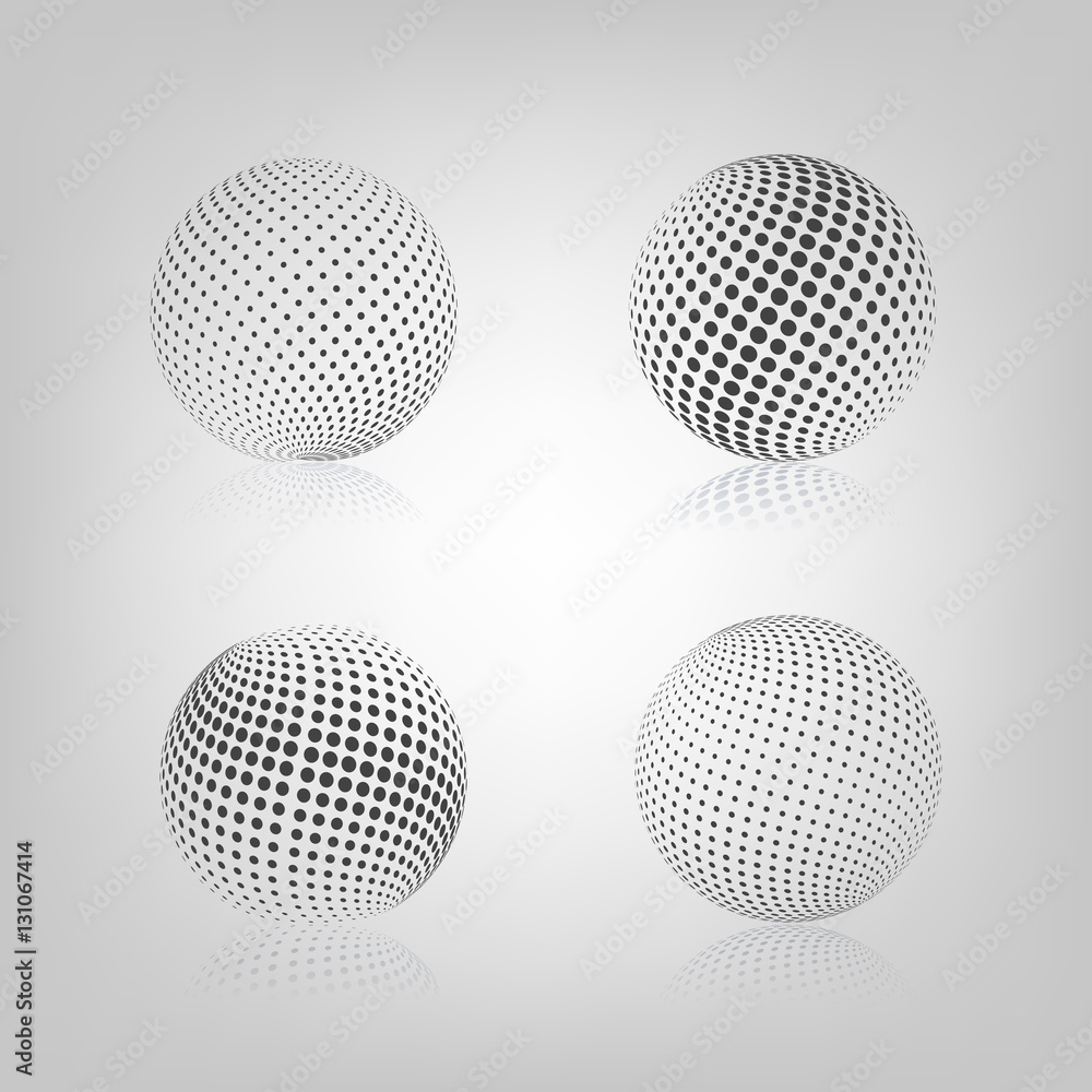Sphere with halftone fill, vector illustration. Stock Vector | Adobe Stock