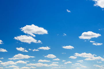 clouds in the blue sky