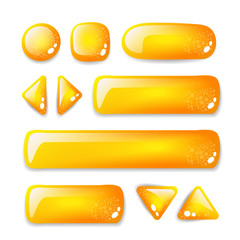vector ui kit buttons for mobile casual games