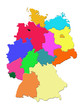 Deutschlandkarte, Bundesländer, Germany
