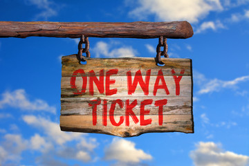 Wall Mural - One way ticket