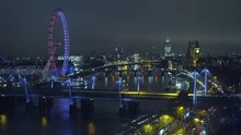 London Landmarks Cityscape At Night