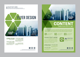 Wall Mural - Greenery Brochure Layout design template. Annual Report Flyer Leaflet cover Presentation Modern background. illustration vector in A4 size