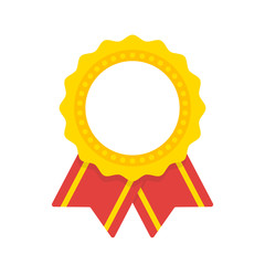 Blank badge seal with ribbons vector