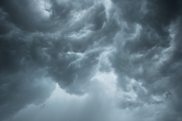 Wall Mural - dramatic dark sky and storm clouds