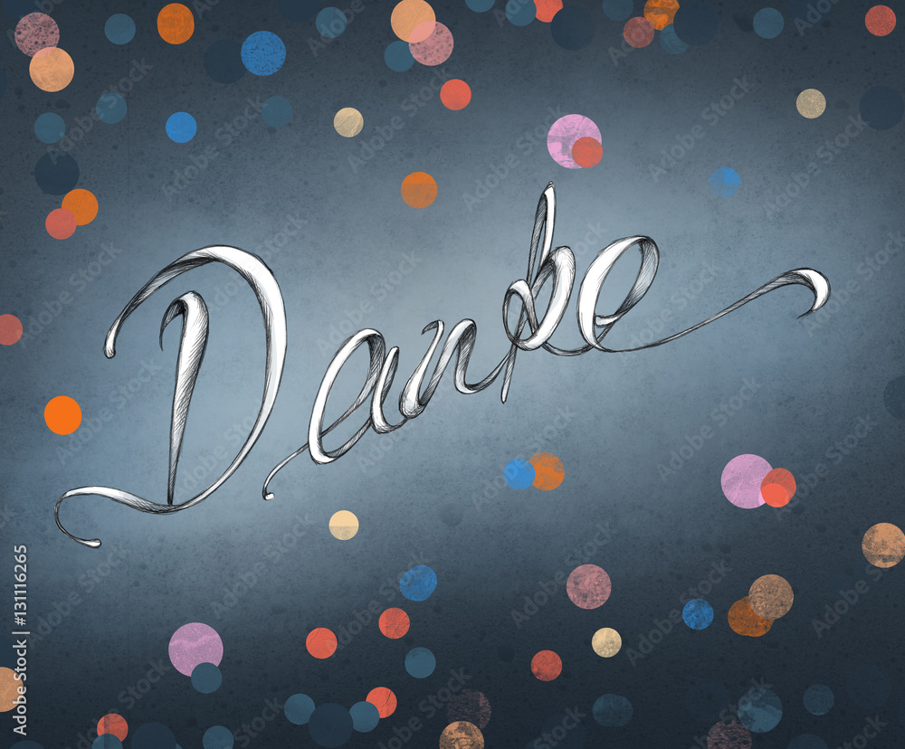 Schriftzug Danke Stock Illustration | Adobe Stock