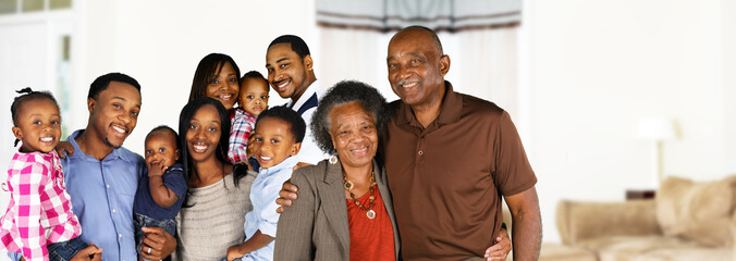 Wall Mural - Happy African American Family