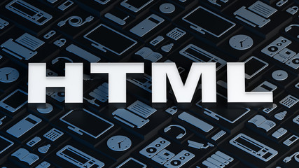 Wall Mural - html acronym (hypertext markup language)