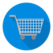 © globalpainting - Shopping Cart long shadow icon.
