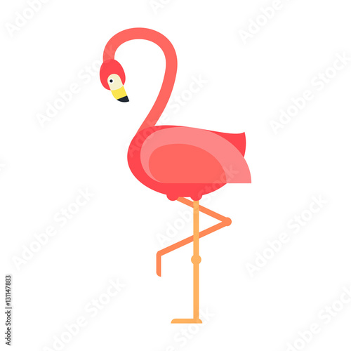 Tapeta ścienna Fajne różowe flamingo ilustracji wektorowych.