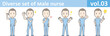 Diverse set of male nurse , EPS10 vector format vol.03
