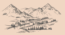 Mountain Landscape Vector