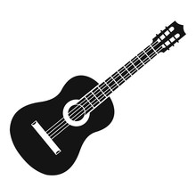 Guitar Icon. Simple Illustration Of Guitar Vector Icon For Web