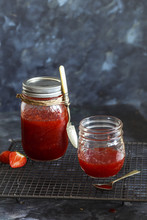 Strawberry Jam In Jars