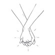 People holding hands concept, vector illustration