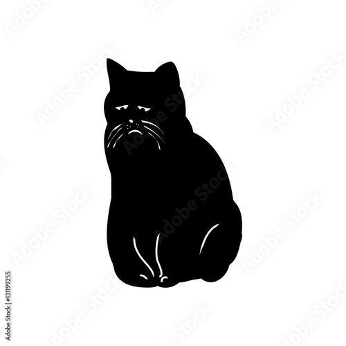 It is a pathetic black cat - Buy this stock vector and ...