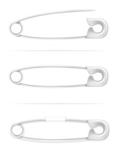 Safety Pin Stock Vector Illustration