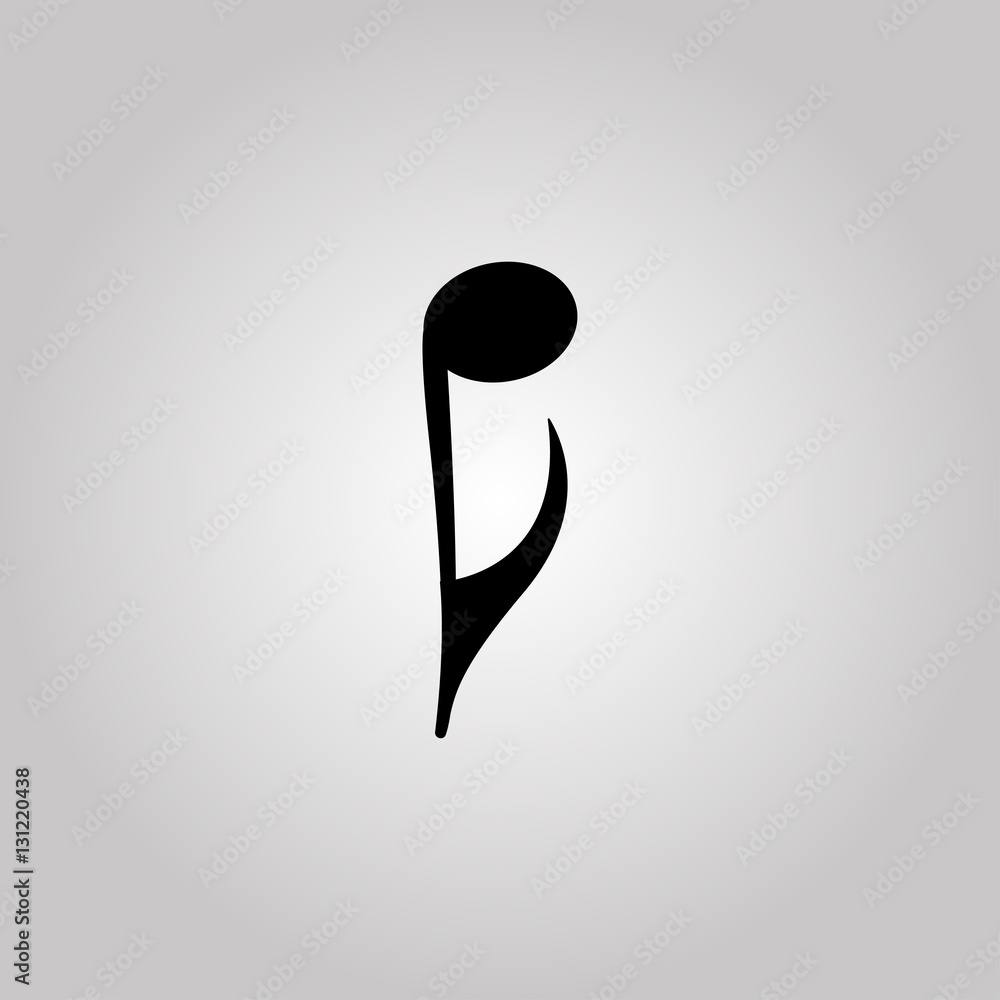 Set of music notes on a grey background Stock Vector | Adobe Stock