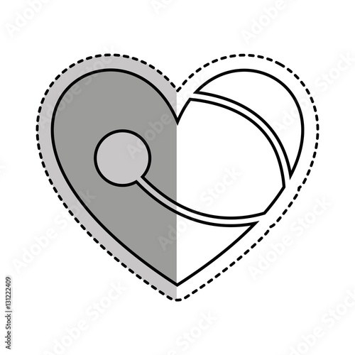 heart with stethoscope icon vector illustration design Stock Vector