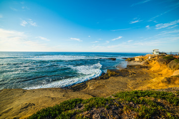 Wall Mural - La Jolla shoreline at sunset